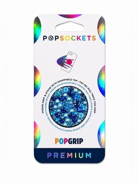 Blue Mix Luxe Crystals PopSocket Phone Holder Grip New